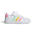 Sneakers bianche da bambina con strisce arcobaleno adidas Grand Court 2.0 El K, Brand, SKU s344000163, Immagine 0